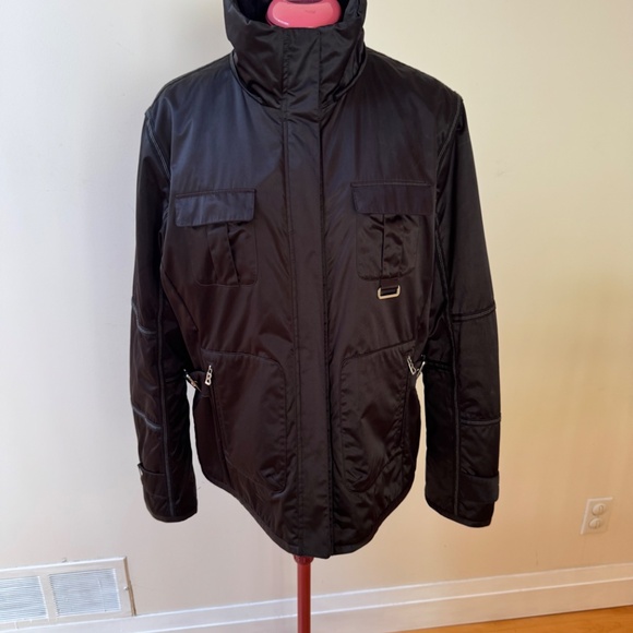 Vintage Bogner Black Satin Women's jacket Sz. 12 US - Picture 6 of 11